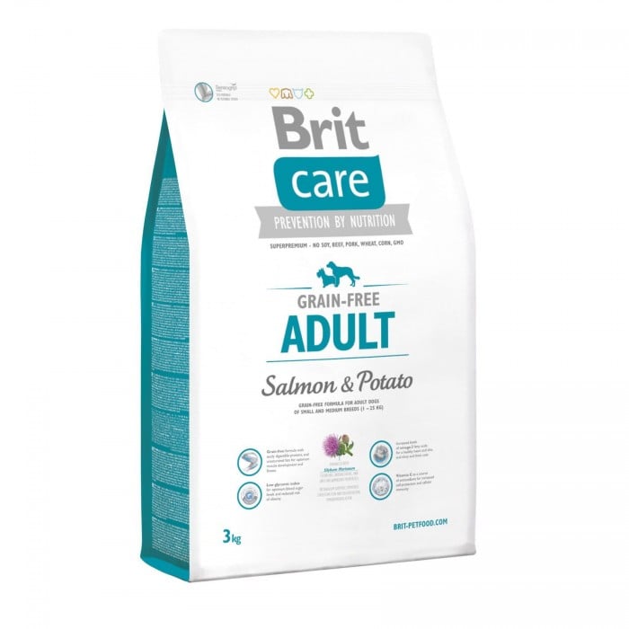 Brit Care GF Adult Salmon and Potato 3 kg (для собак весом до 25 кг)