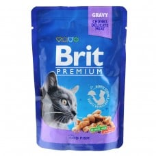 Brit Premium Cat pouch треска 100г*24шт