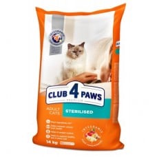 Club 4 Paws Premium Adult Cat Sterilized Chicken сухой корм для котов с курицей 14 кг