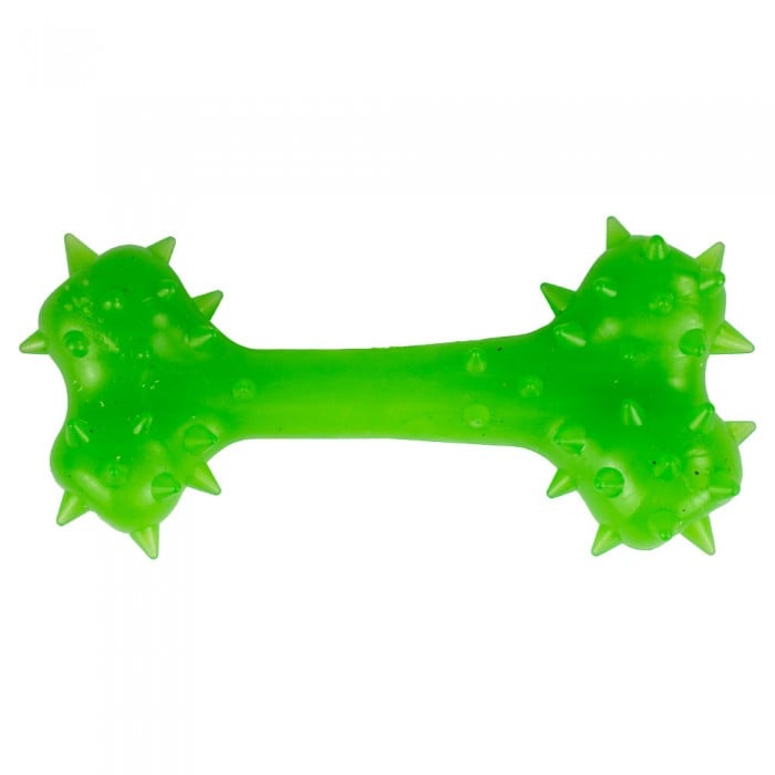 AGILITY игрушка для собак косточка с шипами (зеленая) 12 см