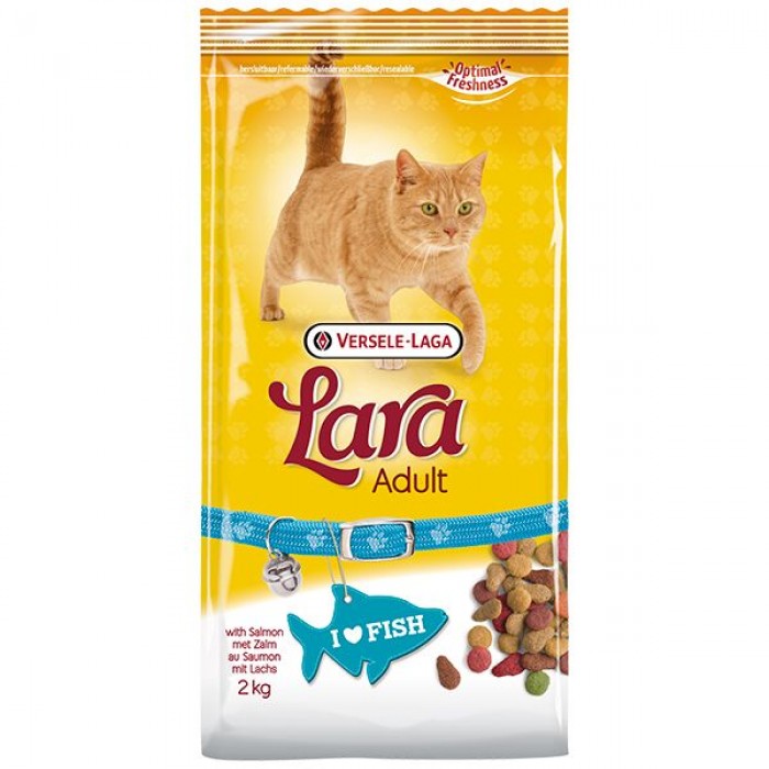 Lara Adult with Salmon сухой корм для взрослых котов с лососем 2 кг