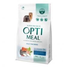 Optimeal Dog Adult Mini сухой корм для собак мини пород с высоким содержанием лосося 0,7 кг
