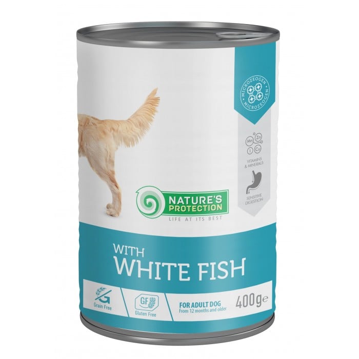 Nature's Protection with White Fish влажный корм для собак с белой рыбой 400 г* 6шт.