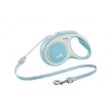 Flexi New Comfort поводок-рулетка (трос) для собак маленьких пород голубого цвета размер S: 8 м/12 кг