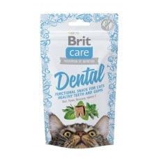 Brit Care Cat Snack Dental Лакомства с индейкой для кошек, 50г