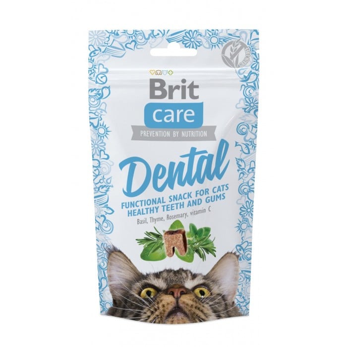 Brit Care Cat Snack Dental Лакомства с индейкой для кошек, 50г