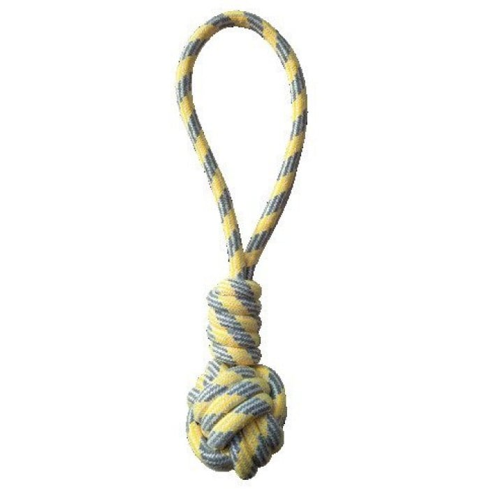 Croci Pastel игрушка для собак "Канатная груша с ручкой" (желтая) 40 см