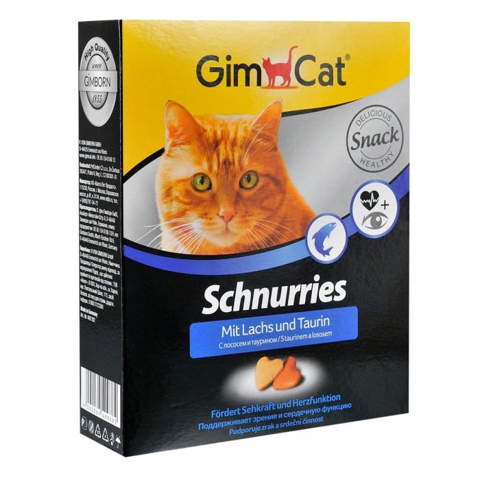 GimCat Cat Topinis - витаминизированные лакомства для кошек, лососeм и таурином 650шт./420г