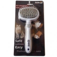 AnimAll Groom силіконовий гребінець для тварин (сірий)