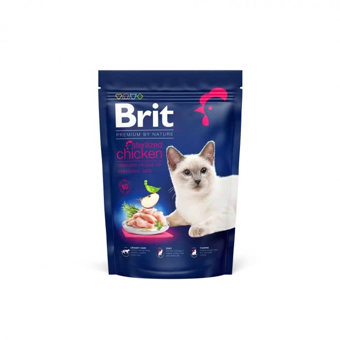 Brit Premium by Nature Cat Sterilised 800 г (для стерилізованих кішок, з куркою)