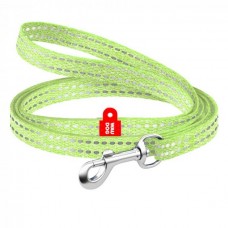 Collar WAUDOG Re-cotton светоотражающий поводок для собак и котов (салатовый) XS
