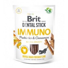 Brit Dental Stick Immuno лакомства для крепкого иммунитета собак с пробиотиком и корицей 251г