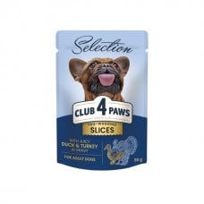 Club 4 Paws Premium Plus Selection влажный корм для собак малых пород с уткой и индейкой в соусе 85 г