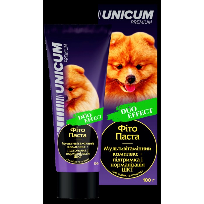 Unicum DUO фитопаста Мультивитамин+ЖКТ для собак и щенков 100г.
