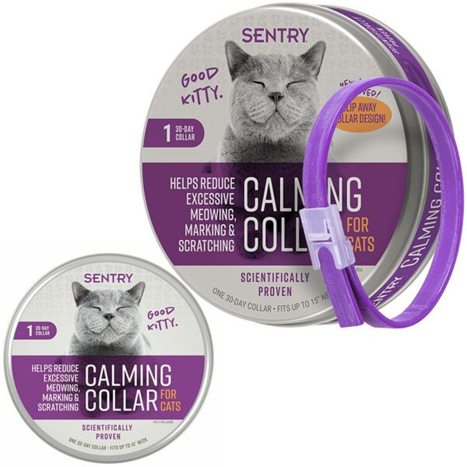 Sentry Calming Collar Good Kitty успокаивающий ошейник с феромонами для  котов 38 см