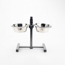AGILITY двойная металлическая миска на штативе для собак гигантских пород 2х3 л