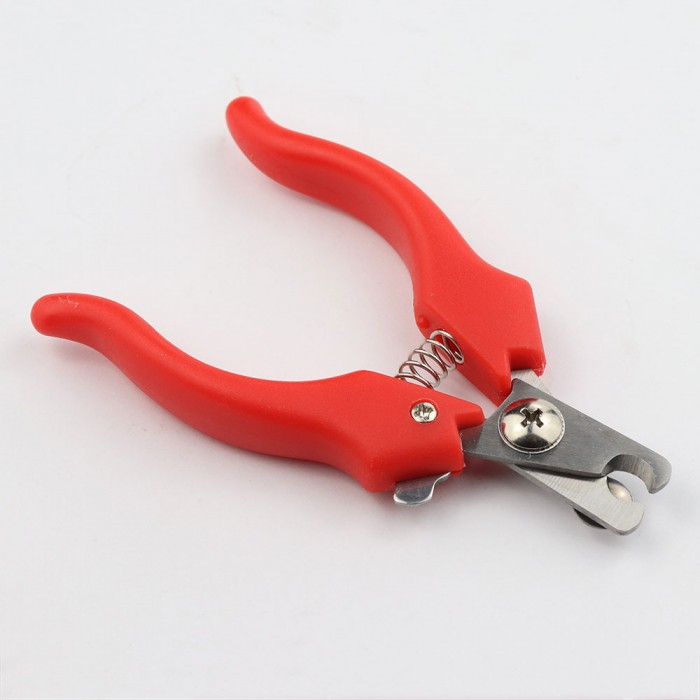 Пухнастики когтерез-кусачки для собак (красный) 5х13 см