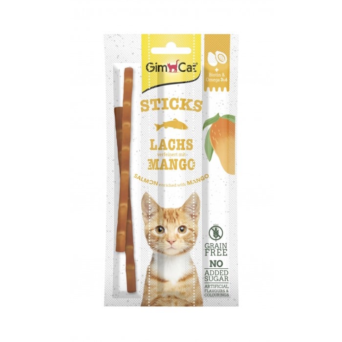 GimCat Superfood Duo-Sticks с лососем и манго для кошек 3 шт.