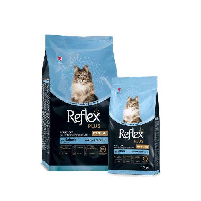 Reflex Plus Sterilised Повноцінний сухий корм для стерилізованих кішок з лососем 1,5кг