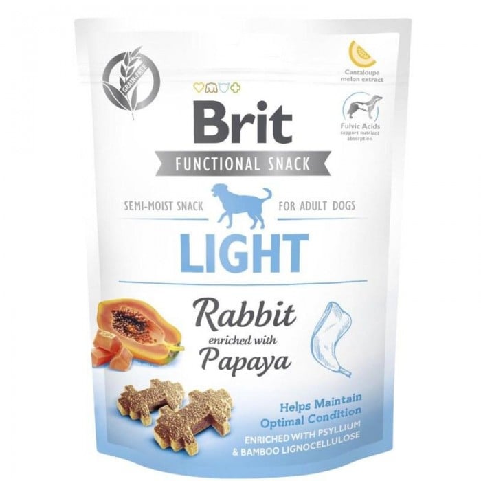Brit Care Dog Snack Light Лакомства с кроликом и папайей для собак, 150 г