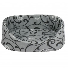 Пухнастики лежак для кошек и собак малых пород (серый) 54х40х13 см