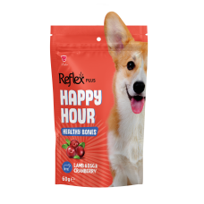 Reflex Plus Happy Hour ласощі для собак з ягням, яйцями та журавлиною, здорові кістки 60г