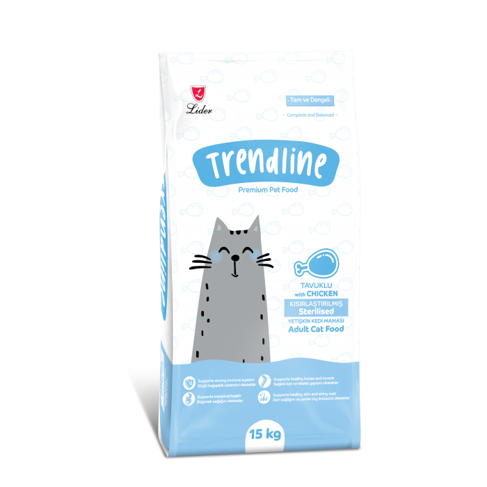 Trendline (Трендлайн) Полноценный и сбалансированный корм для стерилизованных кошек с курицей 15кг.