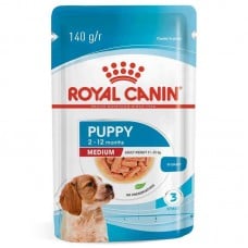 ROYAL CANIN MEDIUM PUPPY вологий корм для цуценят середніх порід у соусі 140г 