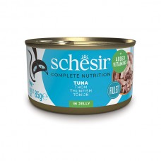 Schesir Tuna вологий корм для дорослих котів з тунцем в желе 85 г