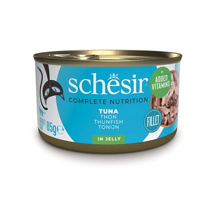 Schesir Tuna вологий корм для дорослих котів з тунцем в желе 85 г