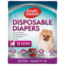 Simple Solution Disposable Diapers X-Small Toy подгузники для собак XS 12 шт