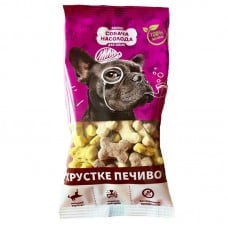 Собача насолода лакомство для собак хрустящее печенье в форме косточки 60г