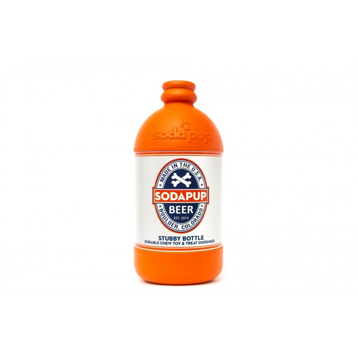 Игрушка SodaPup Beer Bottle – Orange (Бир Боттл Орандж) «Бутылка пива», оранжевая L