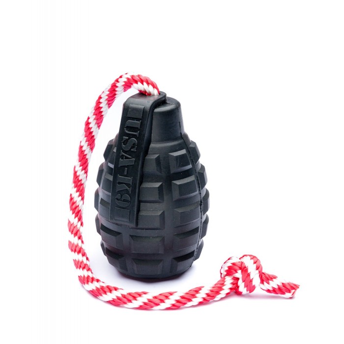 Игрушка SodaPup Magnum Grenade Reward Toy – Black (Магнум Гринад Ревард Той Блек) «Граната на веревке», черная XL