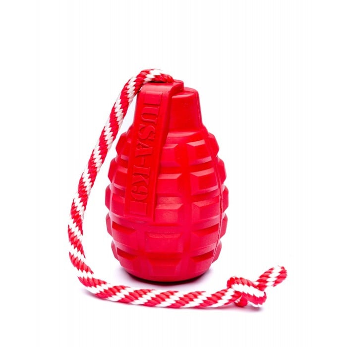 Игрушка SodaPup Grenade Reward Toy – Red (Гринад Ревард Той Ред) «Граната на веревке», красная M