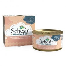 Schesir Kitten Chicken with Aloe вологий корм для кошенят з куркою та алое в желе 85 г
