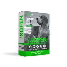 Unicum IXOFEN краплі від бліх, іксодових кліщів та комарів на холку для собак 10-25 кг (3 піпетки х 2,5 мл)