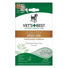 VET`S BEST Flea&Tick Spot On капли от блох и клещей для собак 17,7 мл
