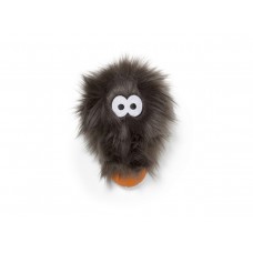 Iграшка-пищалка для собак Роузбуд пухнастий Срібно-коричнева