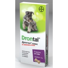 Bayer Drontal (Дронтал плюс) для собак со вкусом мяса