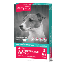 Sempero (Семперо) краплі протипаразитарні для собак малих та середніх порід 0.5мл.