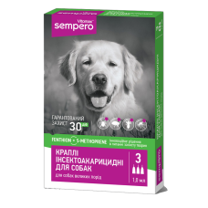 Sempero (Семперо) краплі протипаразитарні для собак великих порід 1мл.