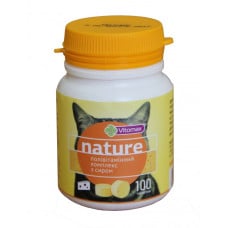 Поливитаминный комплекс Nature для котов с сыром 100т./50г.