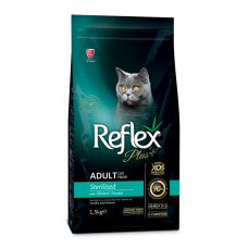 Рефлекс Плюс Повноцінний сухий корм для стерилізованих кішок з куркою 1.5кг.