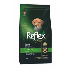 Рефлекс Плюс Полноценный сухой корм для щенков малых пород с курицей 3кг.
